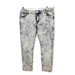 acid wash distressed skinny jeans / vintage grunge denim – women’s